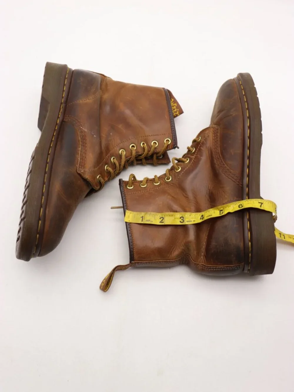 Doc Dr. Martens 1460 Men's Size 10 Crazy Horse Brown Leather Boots Lace Up
